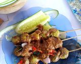 Foto langkah ke 15 dari resep Sate Tempe Sayur Bumbu Kacang.