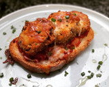 Foto del paso 7 de la receta: Torrada de berenjenas empanadas rellenas de sobrasada gratinadas