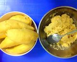 Hình bước làm 7 của món Bánh kem tươi sầu riêng (xoài, mít, dâu tây)