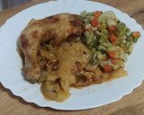 Csirkecomb káposzta ágyon recept fázis 4 fotója
