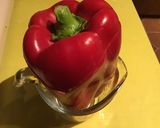 A picture of step 4 of California Farm Red Lentil Stuffed Baked Bell Pepper.