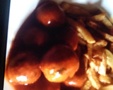 Foto del paso 17 de la receta: Albóndigas con tomate frito y patatas fritas