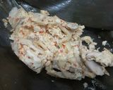 Foto langkah ke 7 dari resep Pepes Jamur tahu ayam suwir pedas manis 😂😊.