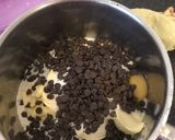A picture of step 2 of Rolo cookie cake.
