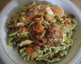 Foto langkah ke 5 dari resep Mie bayam tanpa alat penggiling anti gagal.