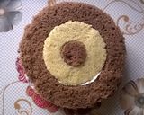 A picture of step 3 of Chess board cake.