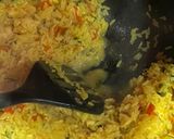 Foto del paso 4 de la receta: Un arroz, mil ideas: 🥘 Arroz amarillo con pollo, queso y perejil súper cremoso