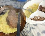 Foto del paso 1 de la receta: Arroz saborizado con carne al horno