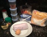 A picture of step 1 of Chicken schitty w/garlic mash + beans.