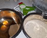 عکس مرحله 1 از دستور کیک دو آرد