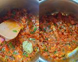 A picture of step 2 of Guvarfali Subji and Rice.