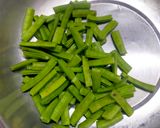 A picture of step 1 of Guvar Muthiya (cluster beans).