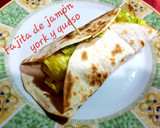Foto del paso 4 de la receta: Fajitas de jamón, queso y lechuga