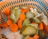 Hình bước làm 1 của món Canh chua mực tôm