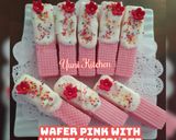 Foto langkah ke 4 dari resep 111. Wafer Pink With White Chocolate.
