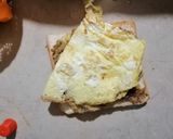 A picture of step 4 of Shami sandwich.