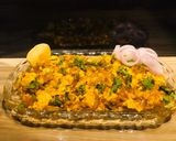 A picture of step 4 of Paneer bhurji.