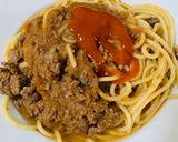 Hình bước làm 1 của món Mỳ ý bò bằm