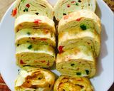 Hình bước làm 4 của món Trứng cuộn