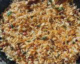A picture of step 4 of Bombay mix.