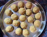 A picture of step 4 of Moong ladoo.