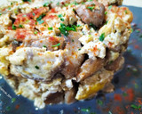 Foto del paso 5 de la receta: Revuelto de champiñón con gambas y allioli de bacalao