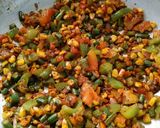 A picture of step 2 of Vegetables fried rice.