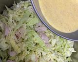 Foto del paso 3 de la receta: Tarta salada / pastel salado de repollo con pavo fácil