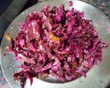 A picture of step 1 of Chaulai/Amaranth dry sabzi with sesame seeds.