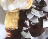 Kókuszkrémes palacsinta csokoládé öntettel recept fázis 6 fotója