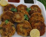 A picture of step 8 of Crispy, Potato, sweet corn cheese cutlets.