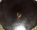 A picture of step 7 of Golden Dust Cake.....molten chocolate.