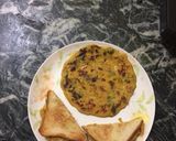 A picture of step 3 of Besan Chilla sandwich.