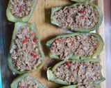 Foto del paso 2 de la receta: Rellenos de zapallo y morrón con arroz y papas salteadas