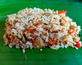 Foto langkah ke 6 dari resep Nasi Bakar Telur Ayam Peda ala Chef Muhammad.