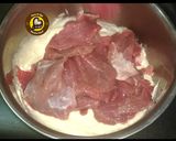 A picture of step 1 of Mutton Pasanda.