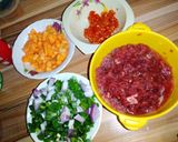 A picture of step 1 of Kunun Aya $ Samosa.