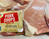 A picture of step 1 of Apple 🍎 Pie Pork Chops with Stuffing.