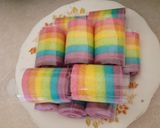 Foto langkah ke 13 dari resep Miniroll rainbow cake alias bolu gulung rainbow / pelangi.