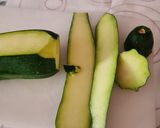 A picture of step 1 of Chistorra and Zucchini Pinchos.
