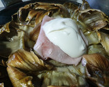 Foto del paso 5 de la receta: Flor de alcachofa con centro cremoso
