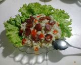 Hình bước làm 4 của món Cơm chiên đồng tiền. ^_^
