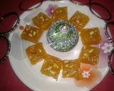A picture of step 7 of Custard powder barfi.