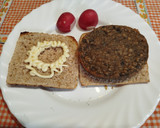 Foto del paso 6 de la receta: Hamburguesa de berenjena con Sándwich de cereales y Gulas al ajillo