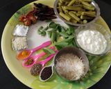 A picture of step 1 of Drumstick Curry/Murungakkai Mor Kuzhambu.