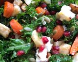 A picture of step 6 of Roots and kale salad.