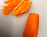 A picture of step 2 of Halloween Japanese Persimmon salad.