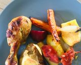 Csirkecomb zöldségekkel sütve recept fázis 2 fotója