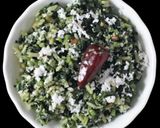A picture of step 3 of Kerala style Palak thoran.