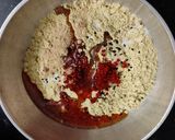 A picture of step 2 of Sattu powder paratha.